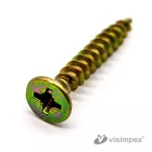 Süllyesztett fejű faforgácslap csavar PZ, sárga 4x12/1000 db