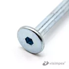Laposfejű bútorcsavar, horganyzott 8x20/250 db