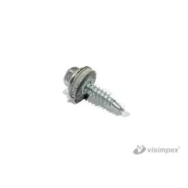 Soroló csavar + EPDM alátét, rozsdamentes 4,8x20