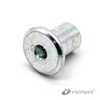 Laposfejű bútoranya, horganyzott M6x12 - 500 db