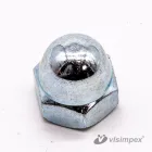 Magasan zárt anya DIN 1587, horganyzott M16 - 100 db