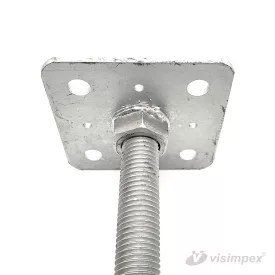   Oszloptartó rejtett rögzítésű, fix anyával állítható, csavarozható 110x110x250