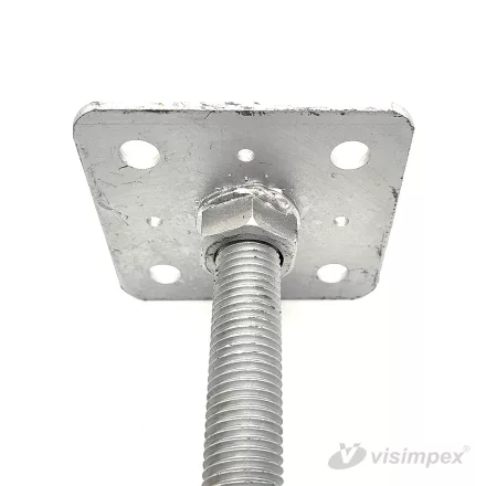 Oszloptartó rejtett rögzítésű, fix anyával állítható, csavarozható 110x110x250