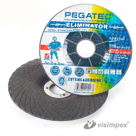 Rombusz tisztítókorong fémhez (PEGA) 115x2,8x22 - 16 db