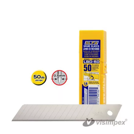 Olfa LBD-50 penge 18mm (50 db/csomag) (OLFA)